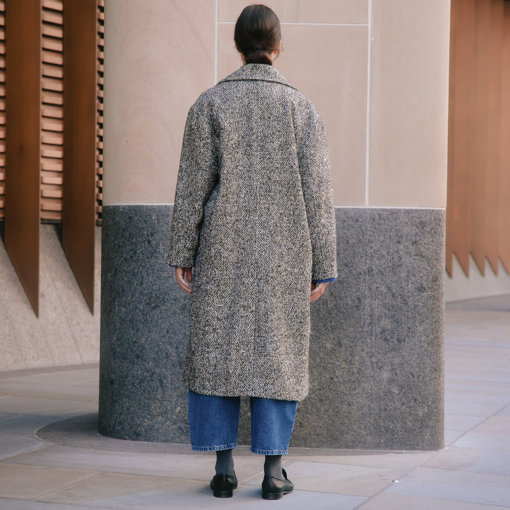 Herringbone Tweed Coat
