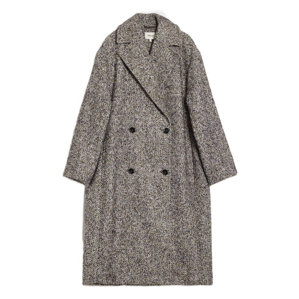 Herringbone Tweed Coat
