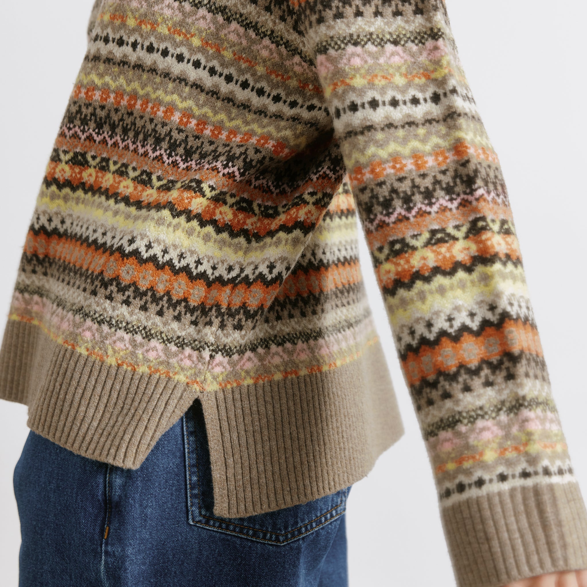 Neutral Fair Isle Jumper