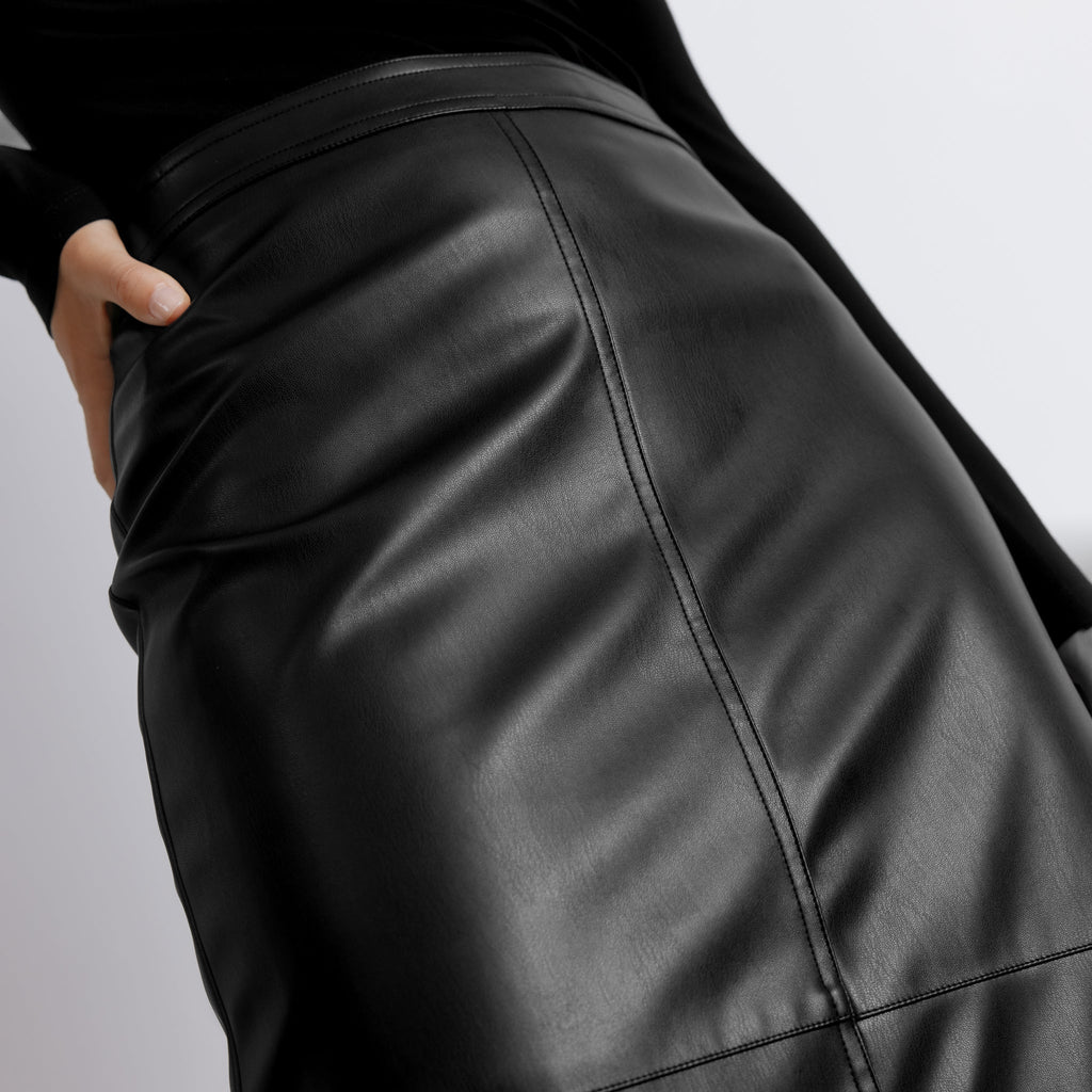 Faux Leather Pencil Skirt