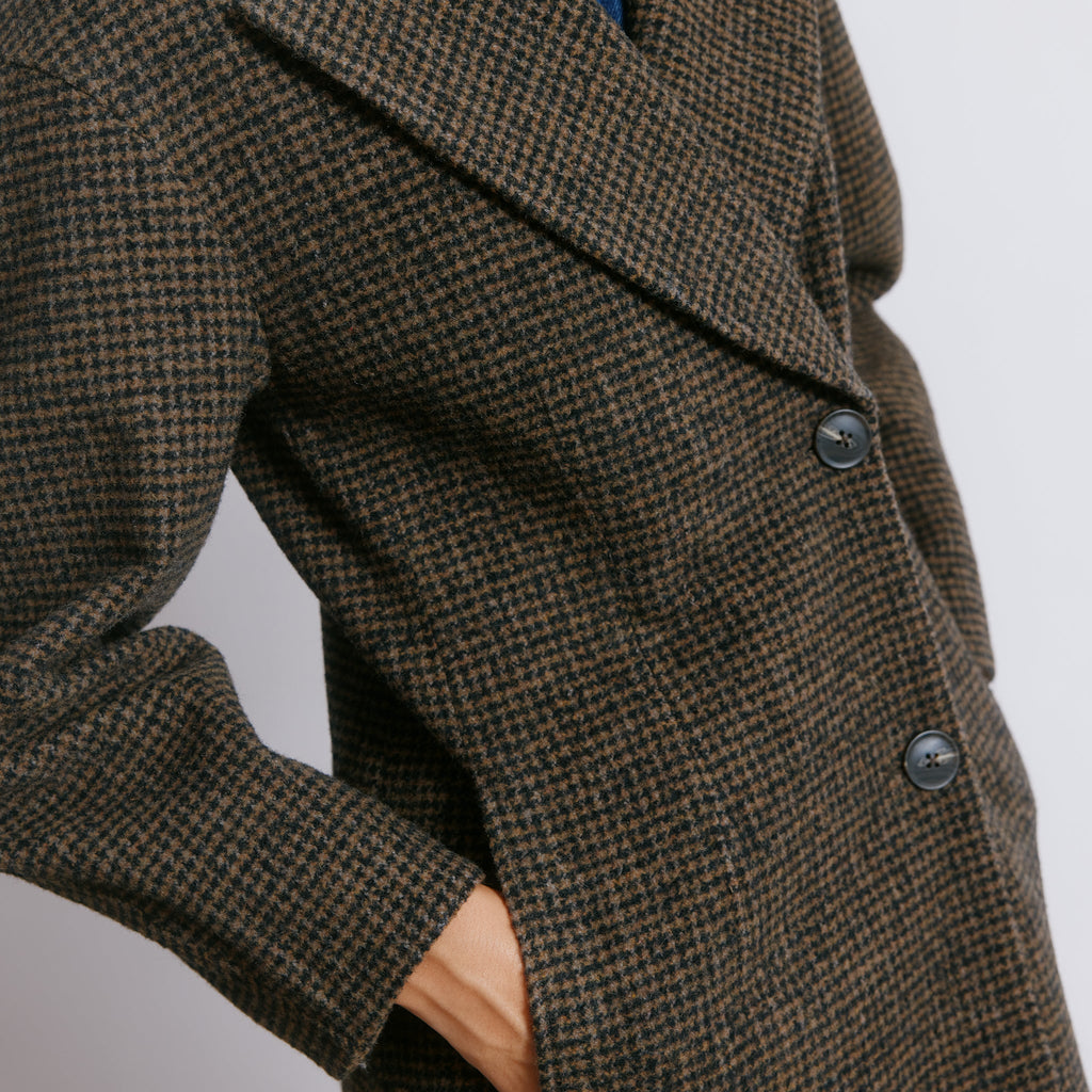Tweed Cocoon Sleeve Coat