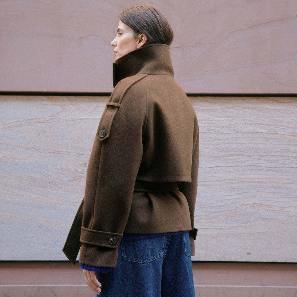 Short Funnel Neck Jacket