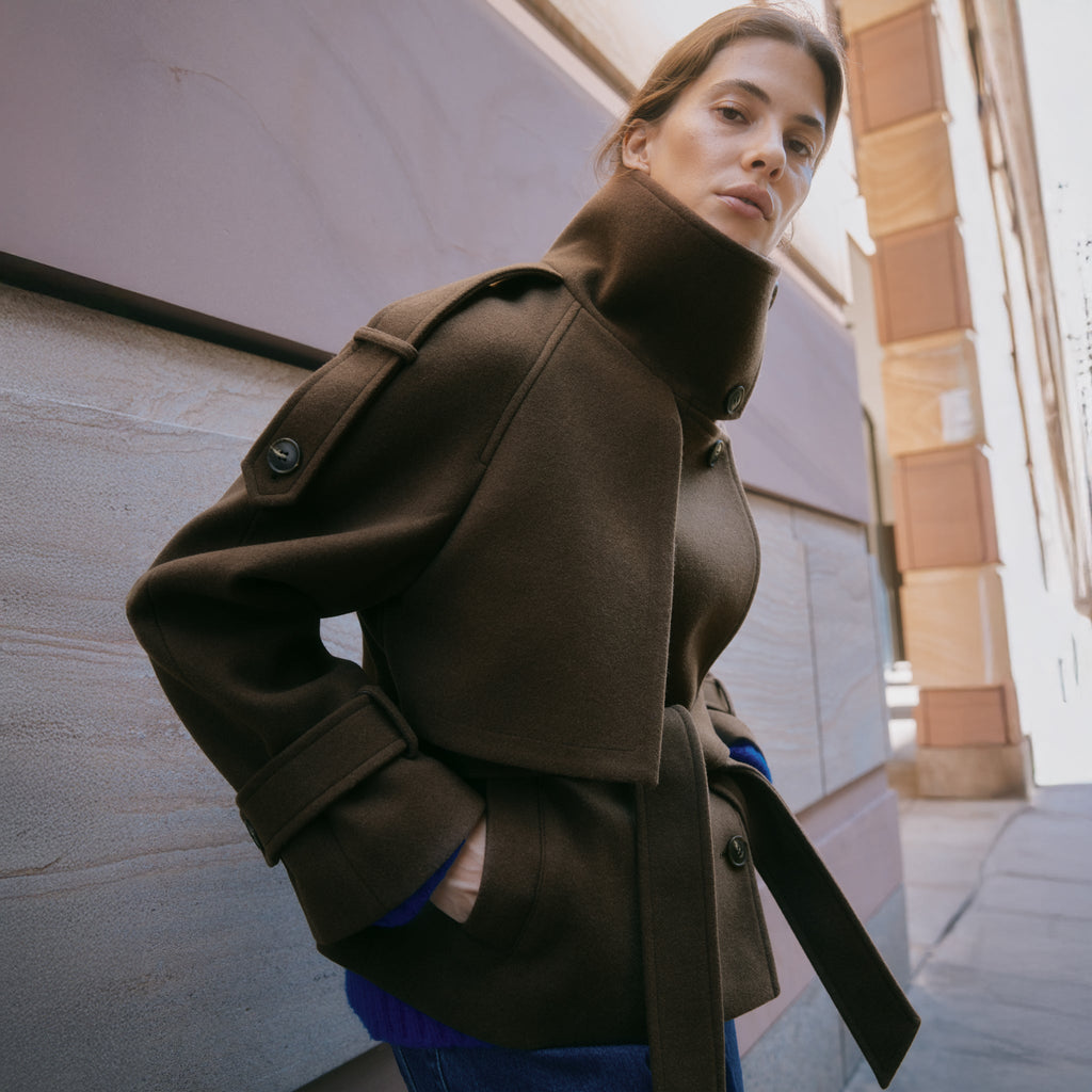 Short Funnel Neck Jacket