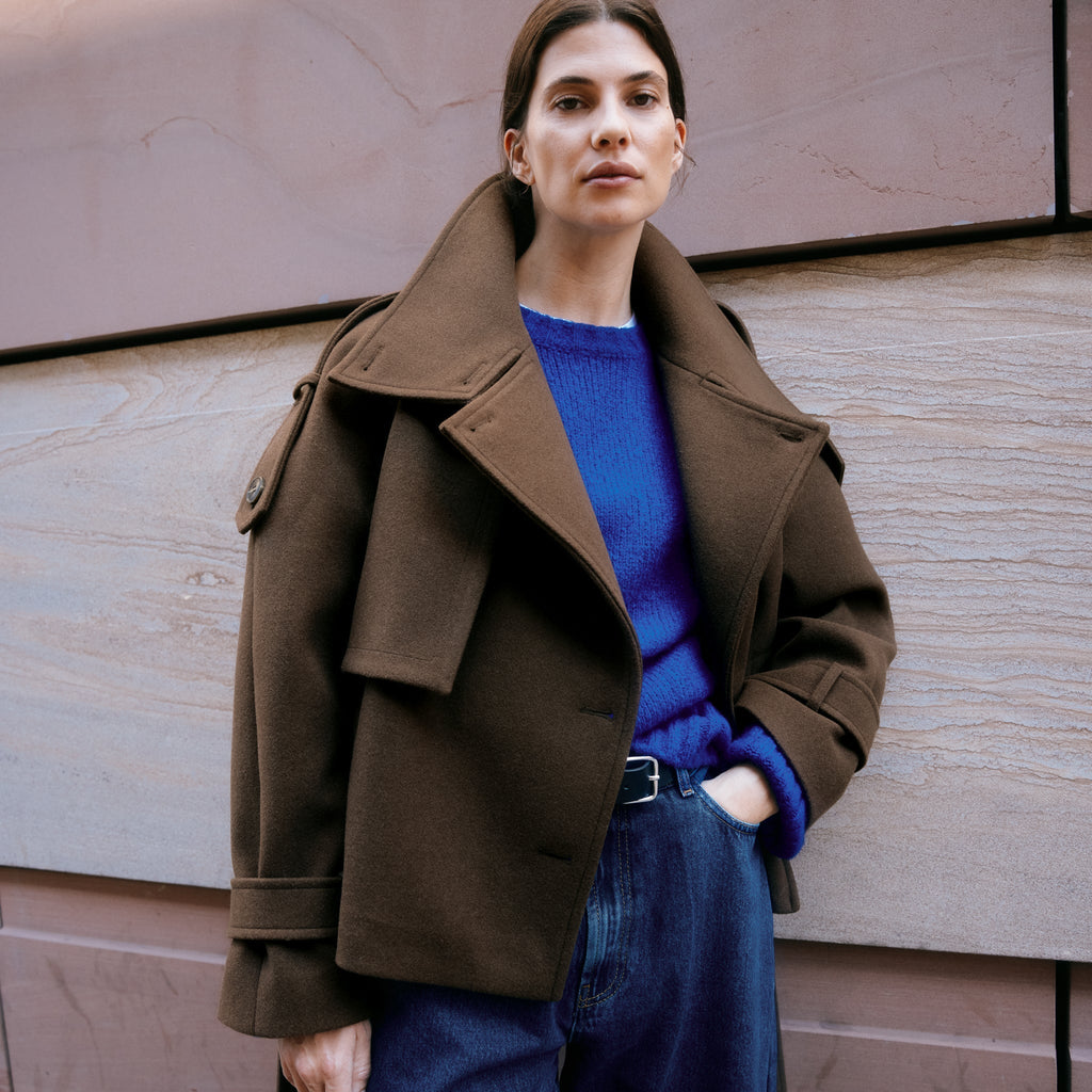 Short Funnel Neck Jacket