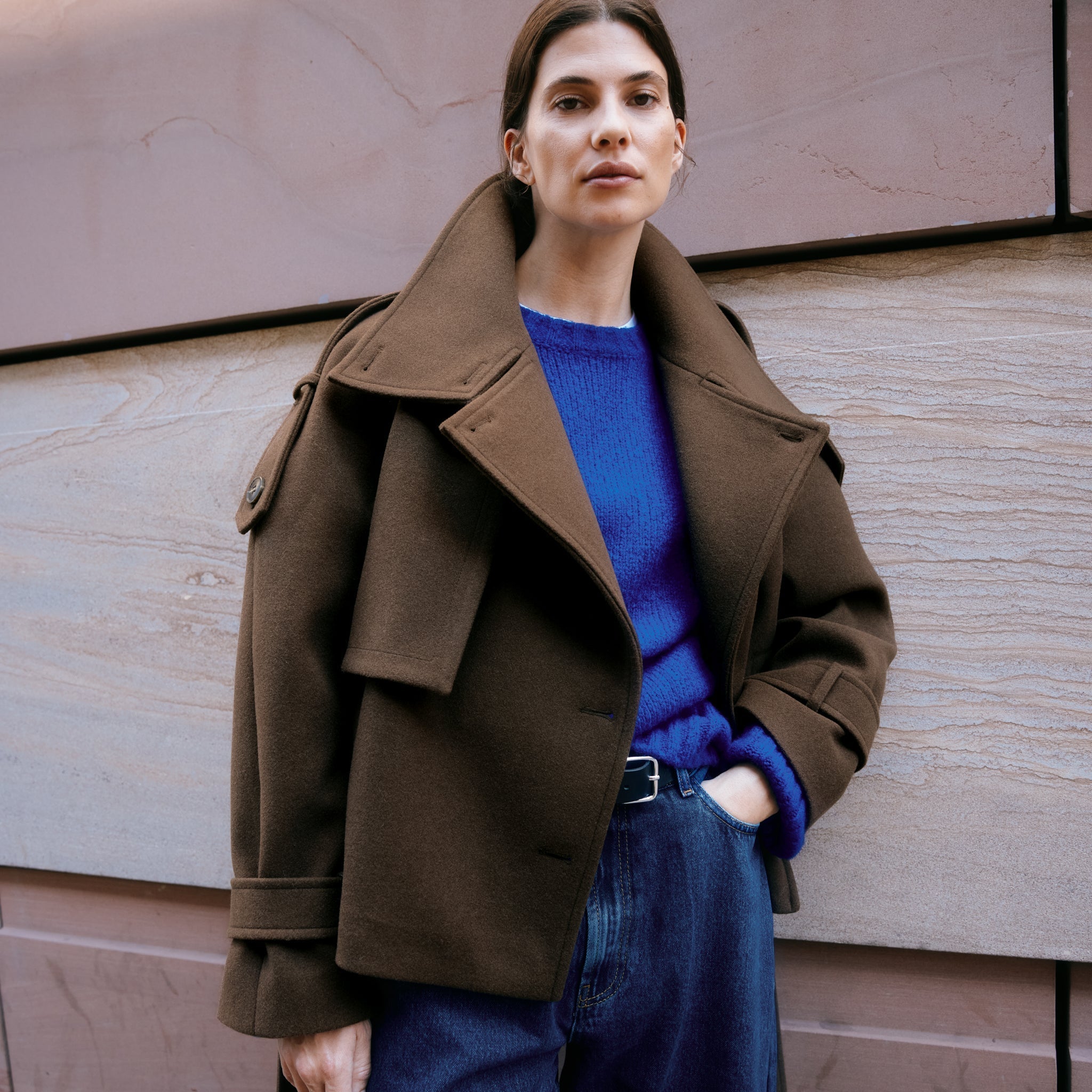 Short Funnel Neck Jacket