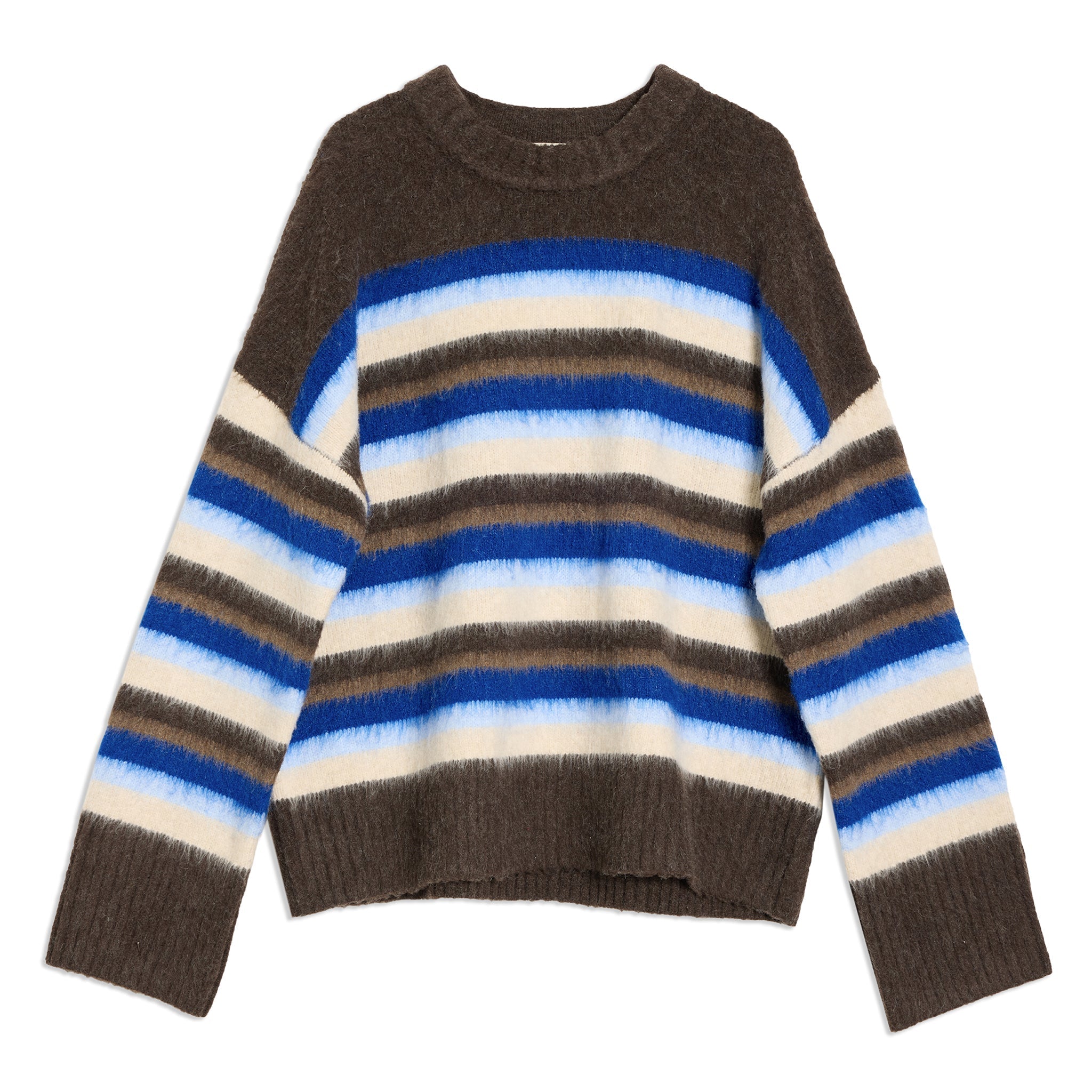 Chocolate & Blue Stripe Jumper