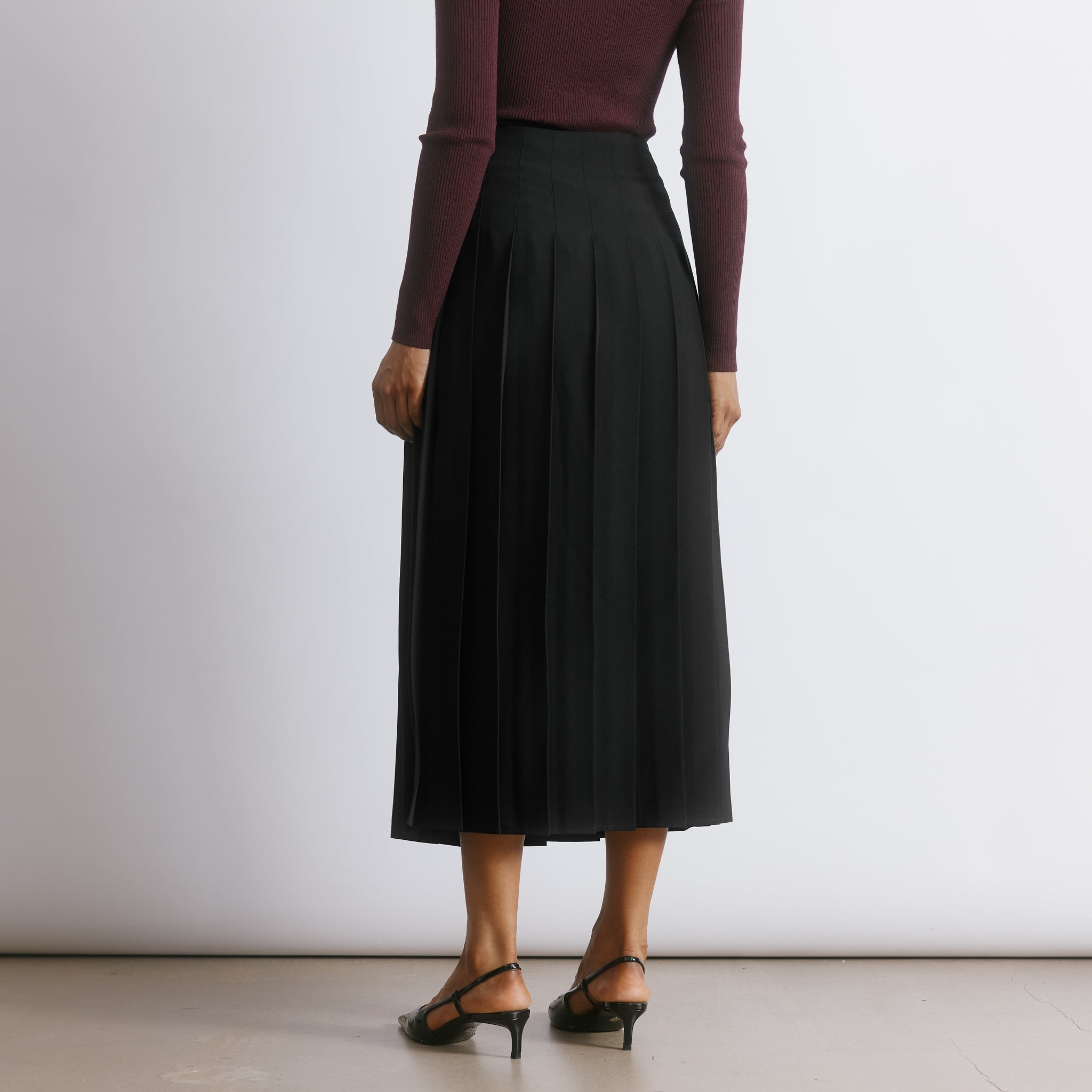 Black Pleated Skirt