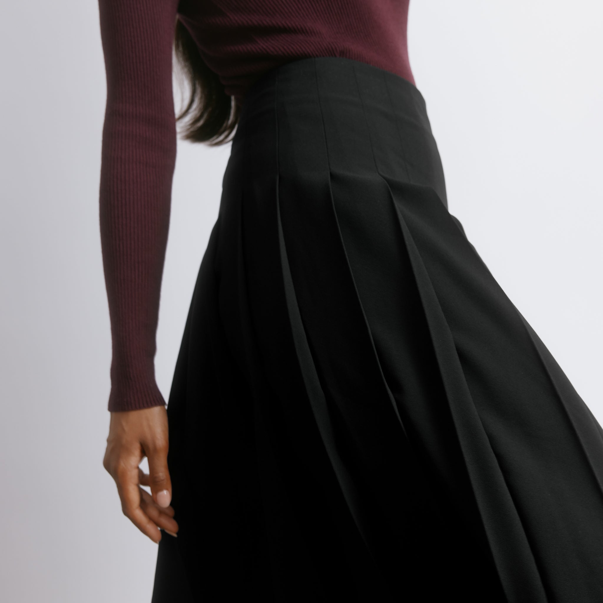 Black Pleated Skirt