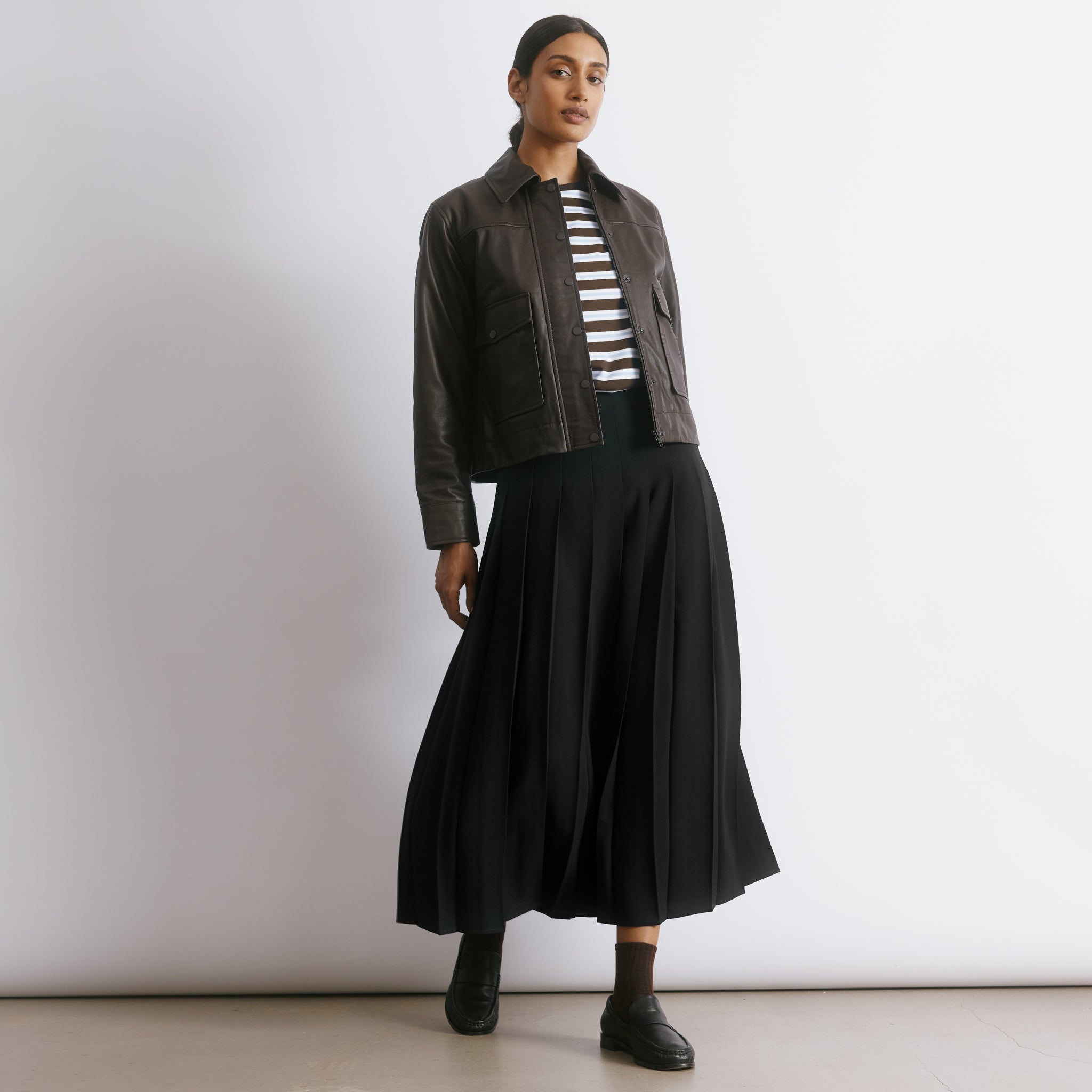 Black Pleated Skirt