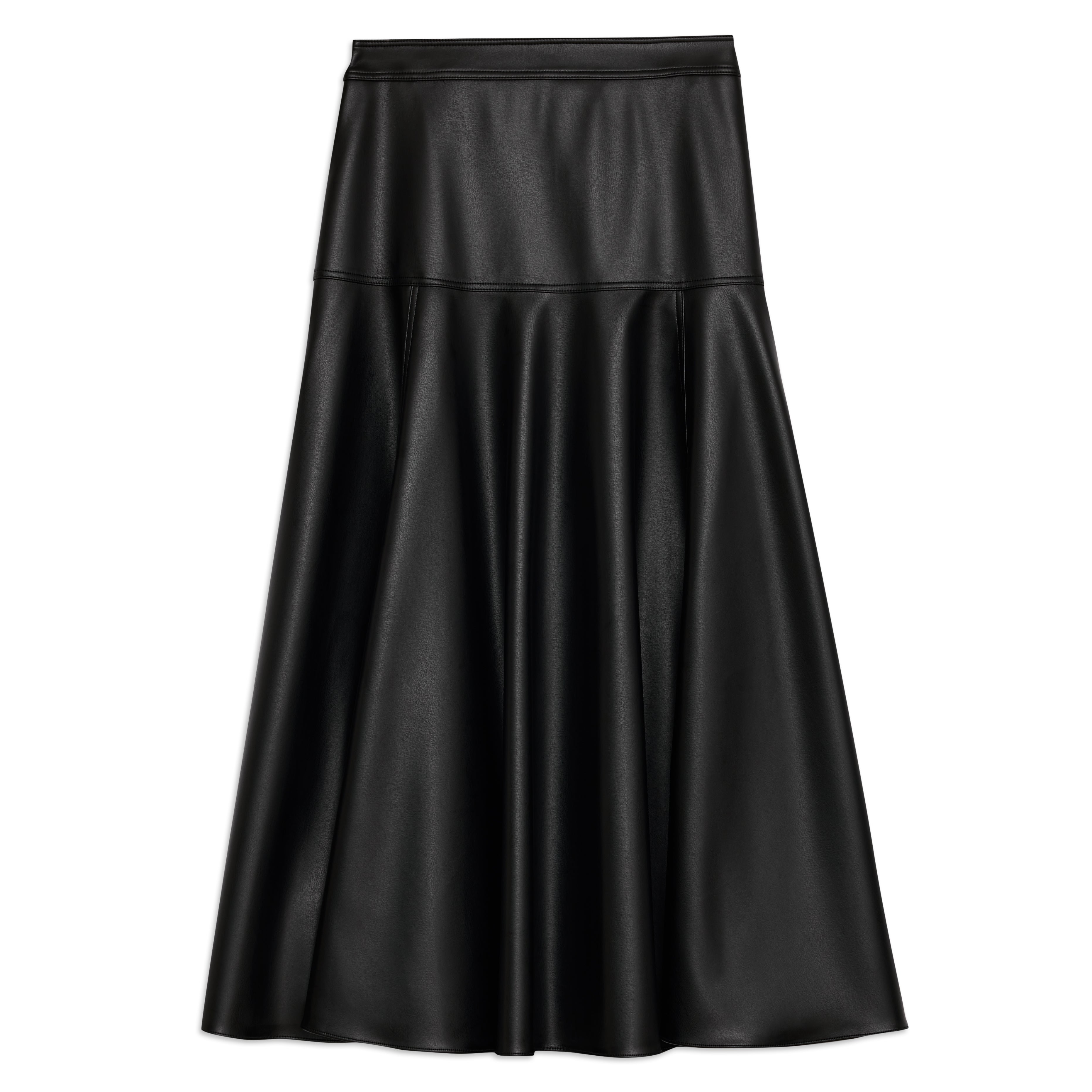 Faux Leather Basque Skirt