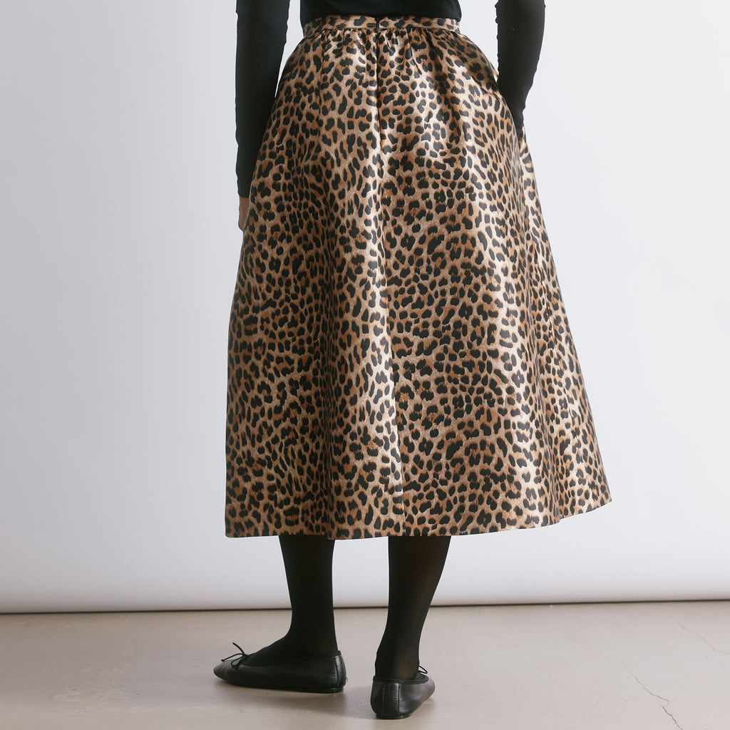 Animal Taffeta Full Skirt