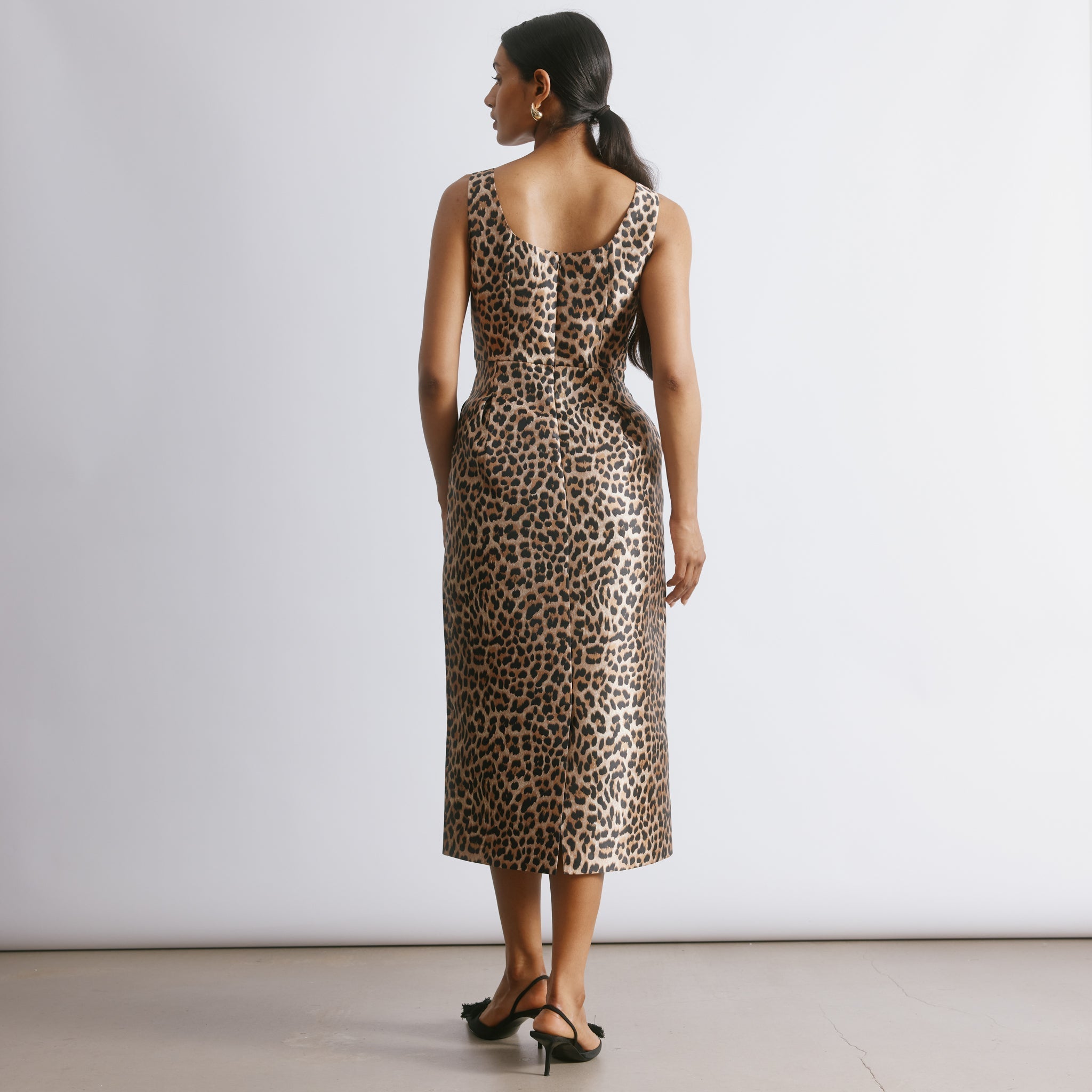 Animal Taffeta Tulip Dress