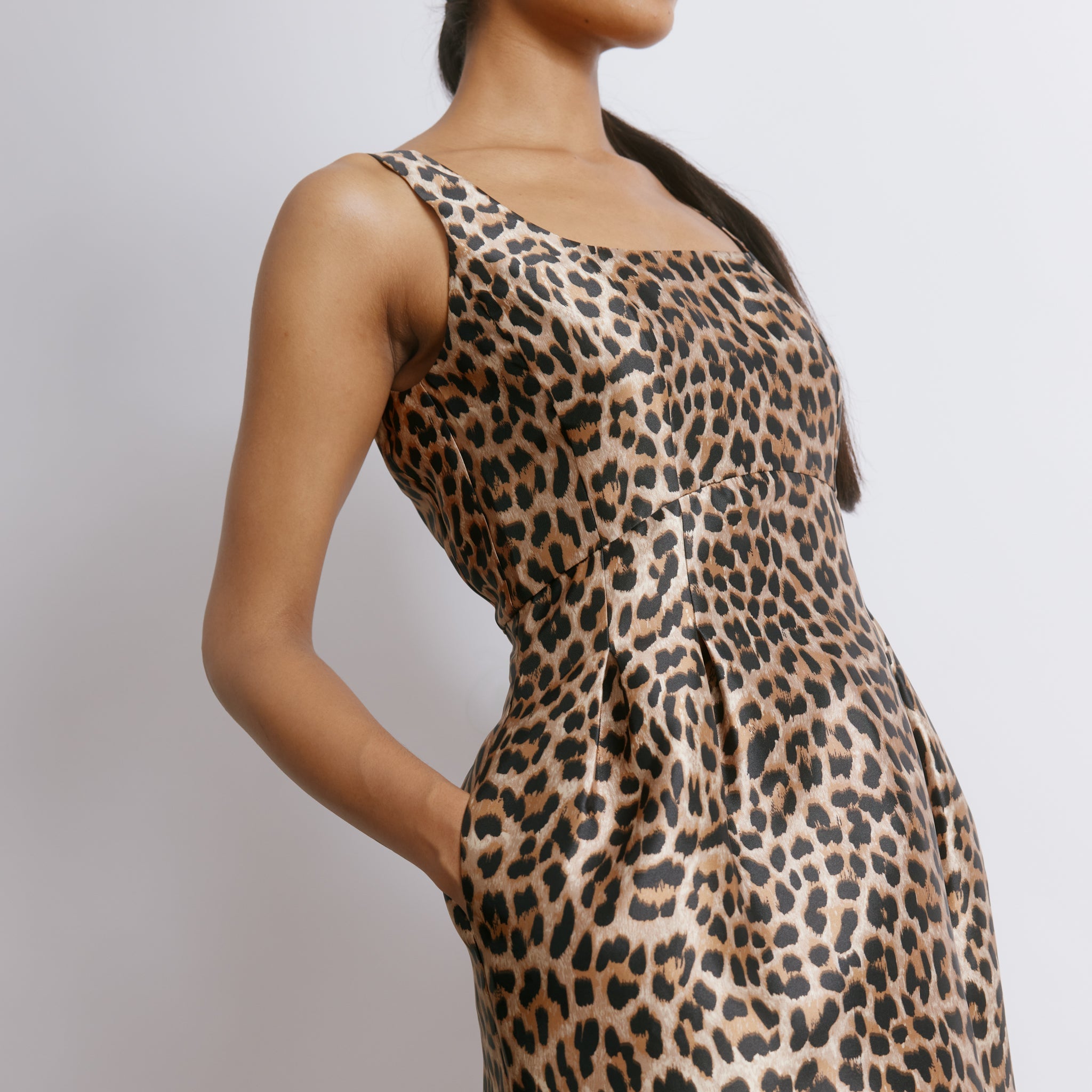 Animal Taffeta Tulip Dress