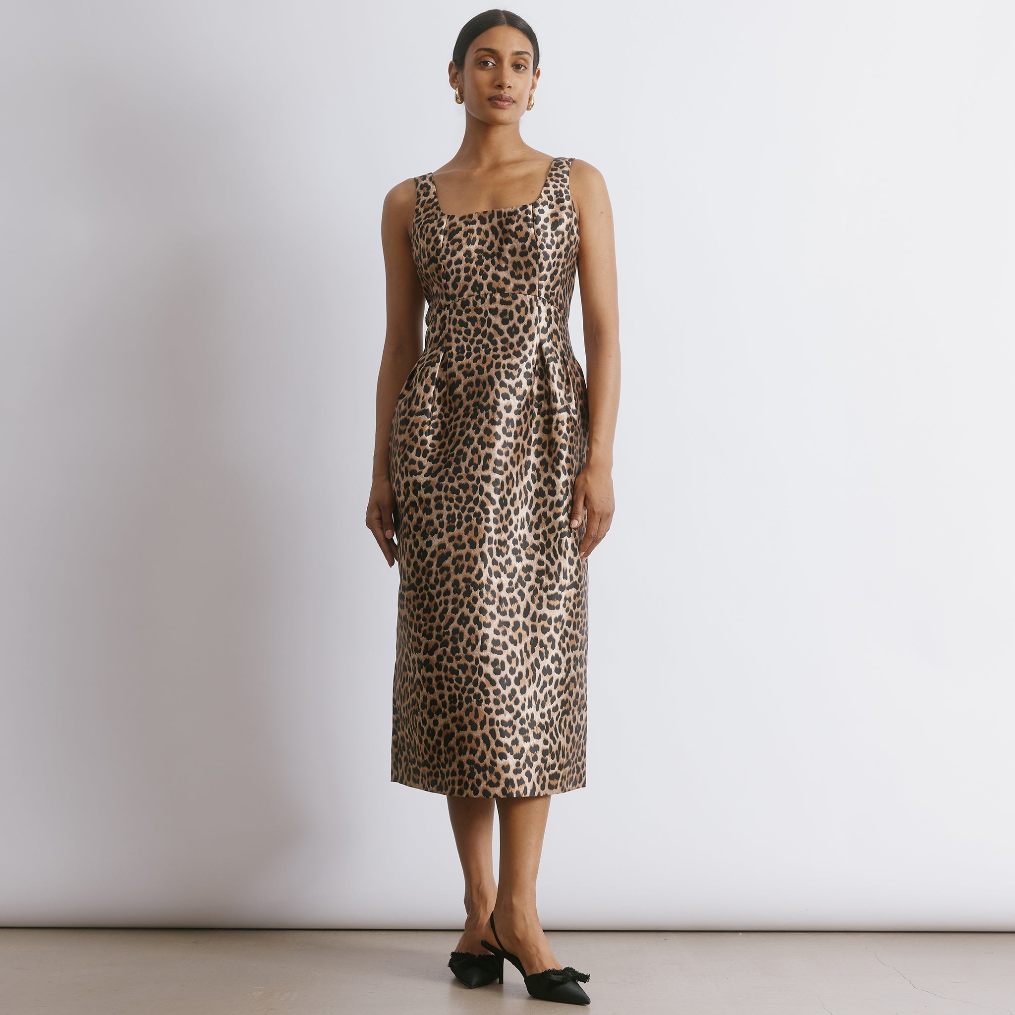 Animal Taffeta Tulip Dress