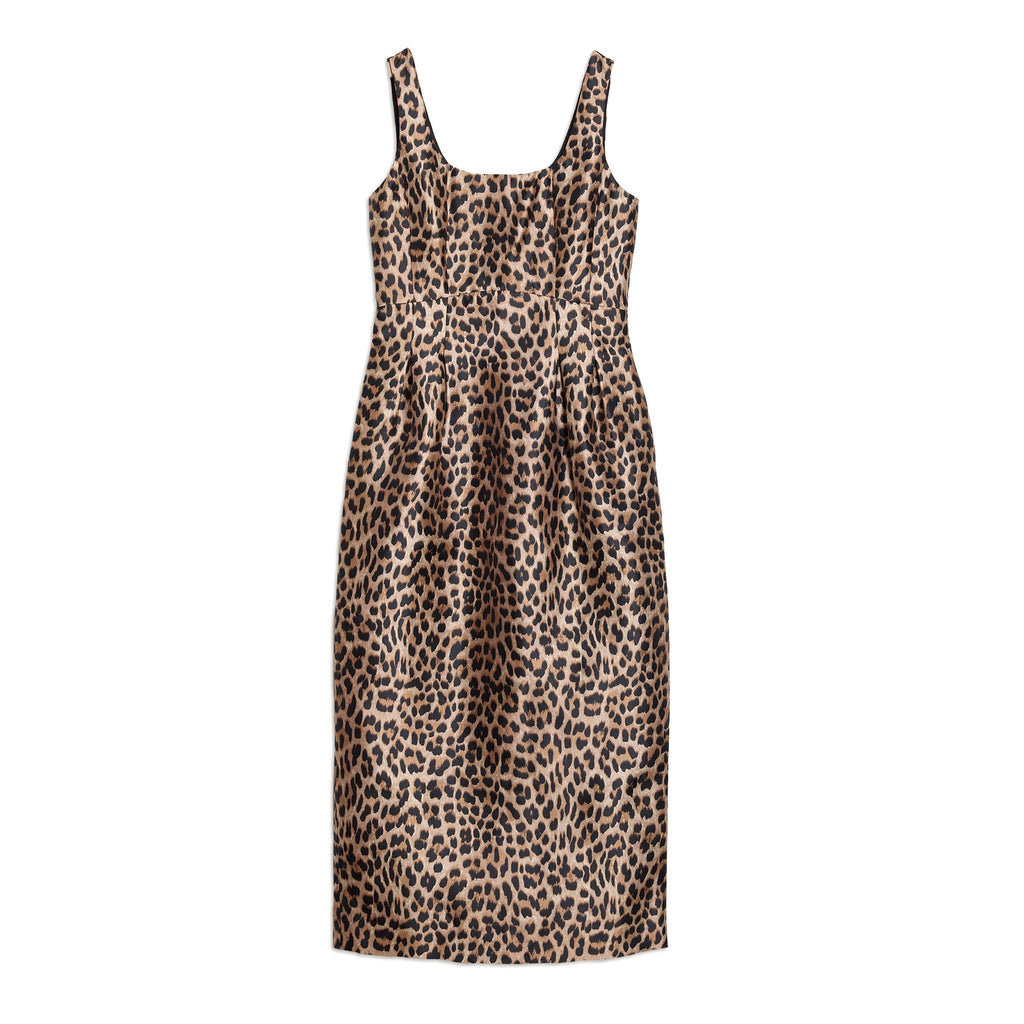 Animal Taffeta Tulip Dress