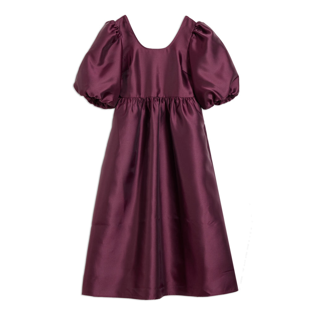 Volume Sleeve Taffeta Dress