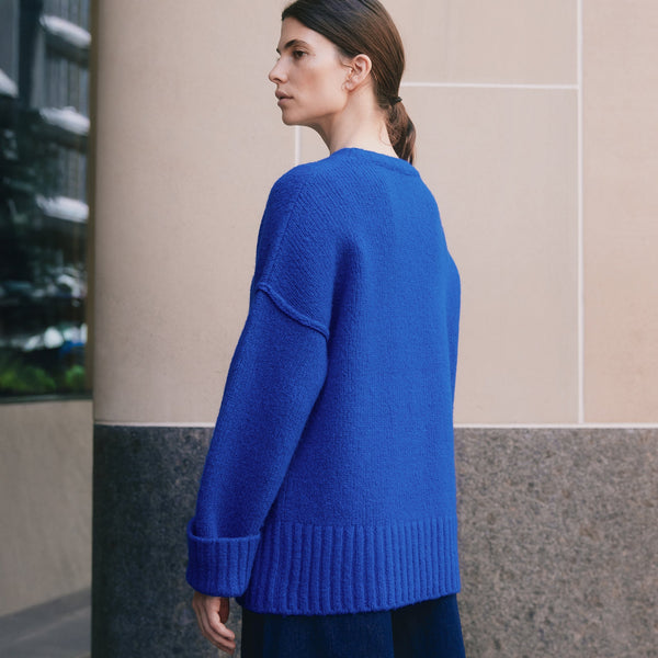 Cobalt Blue Cosy Wool Blend Jumper