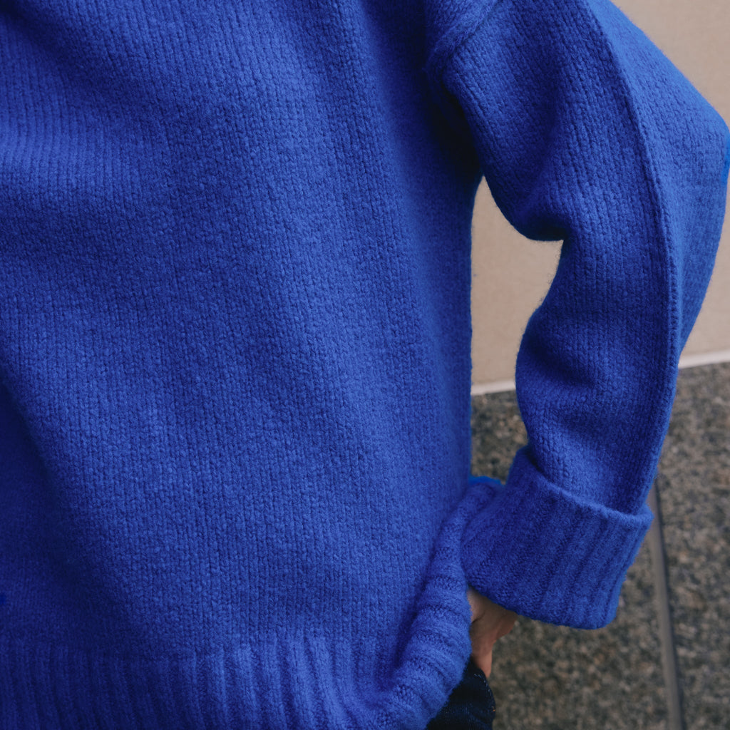 Cobalt Blue Cosy Wool Blend Jumper