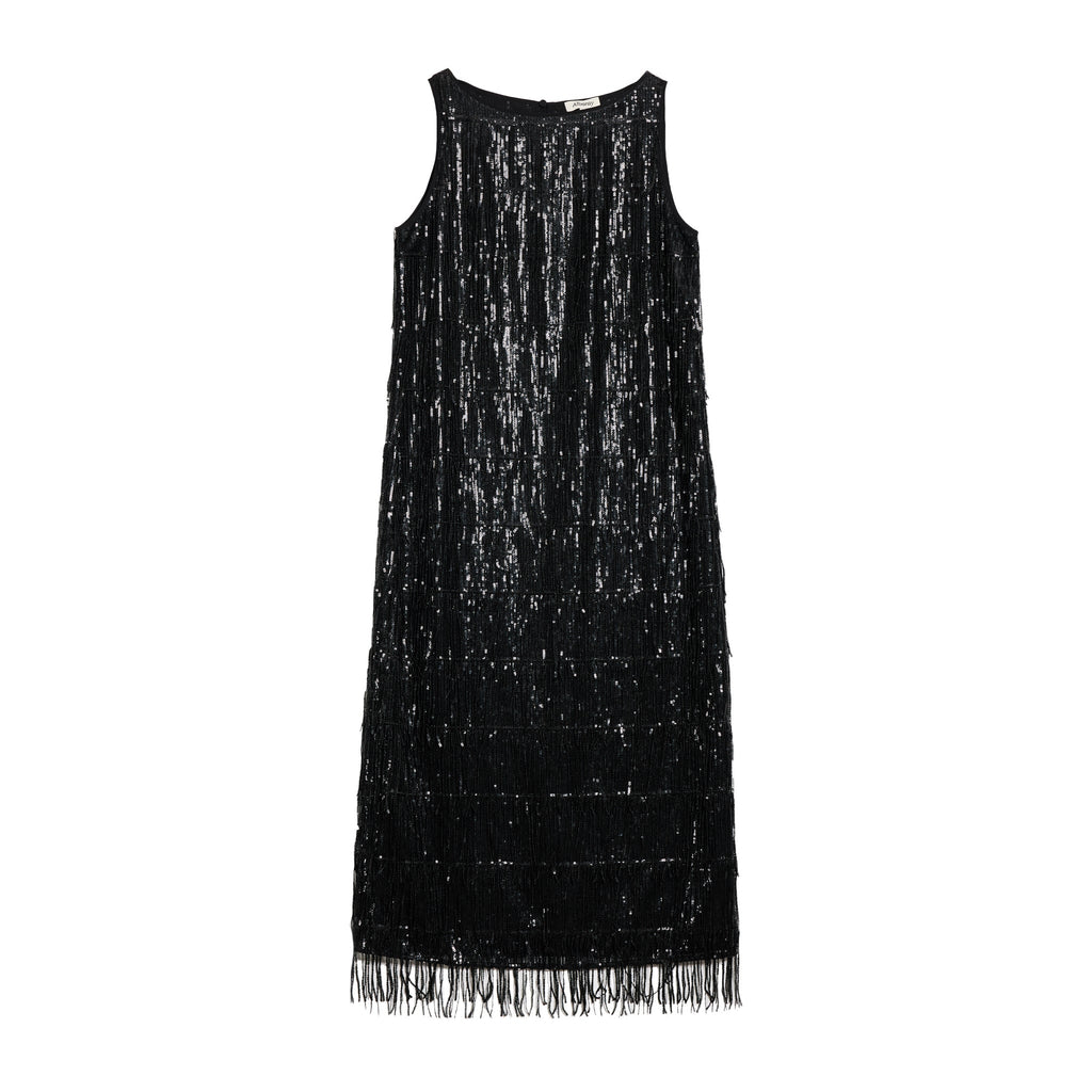 Sequin Fringe Column Dress