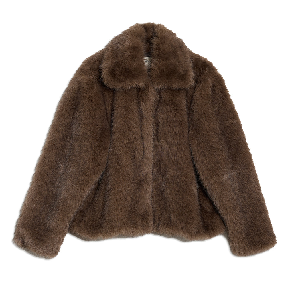 Brown Faux Fur Jacket