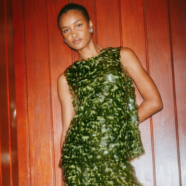 Drop Sequin Shell Top